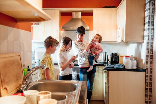 Family Socialising in the Kitchen