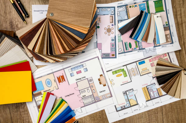 istock concept, home plan and color palette 947257102