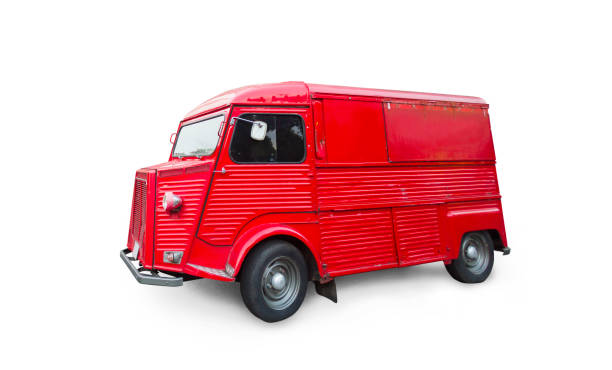 istock Red Citroen H Van (Type H) produced before 1981. Isolated on white background with clipping path 947263668