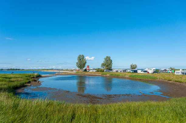 Landscape at the Burger Binnensee at the Wulfener Hals in Wulfen on the island Fehmarn at the Baltic Sea, Schleswig-Holstein, Germany, Europe