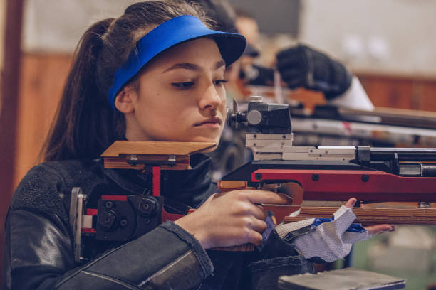 istock Sports rifle shooting practice 947294442