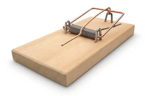 Mouse trap on white background.
