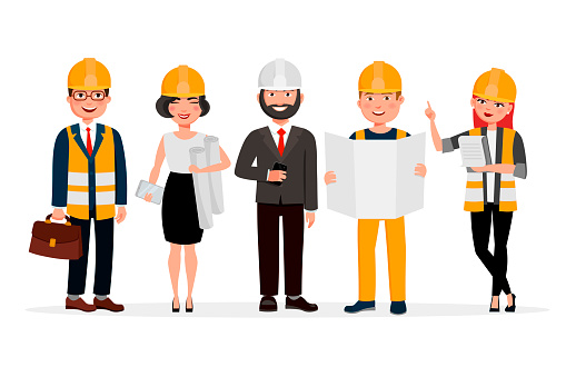 Engineers Cartoon Characters Isolated On White Background Group Of  Technicians Builders Mechanics And Work People Vector Flat Illustration  Stock Illustration - Download Image Now - iStock