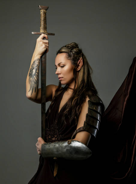 istock Elf woman with a bow. 947300542