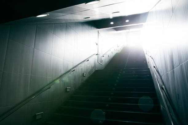 istock Stairs with sunlight in the city 947307212