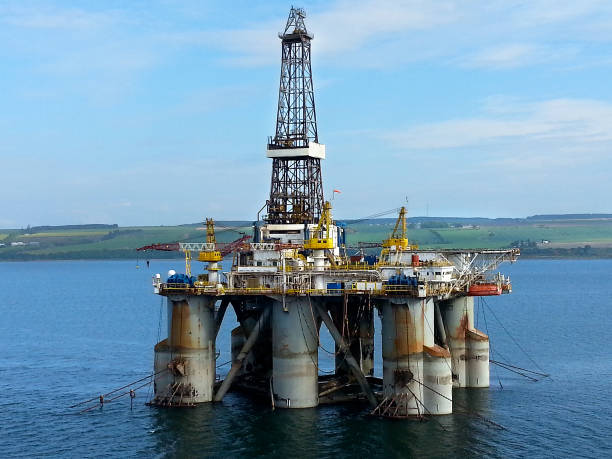 Oil Platform in Scotland. - fotografia de stock