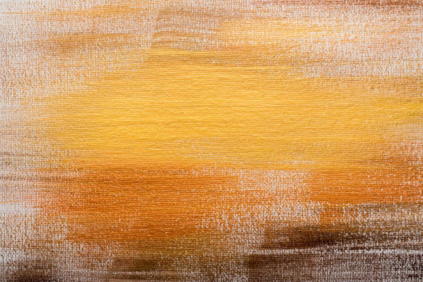 istock Abstract golden painted background, brush strokes 947308754