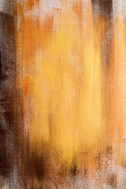 istock Abstract golden painted background, brush strokes 947309086