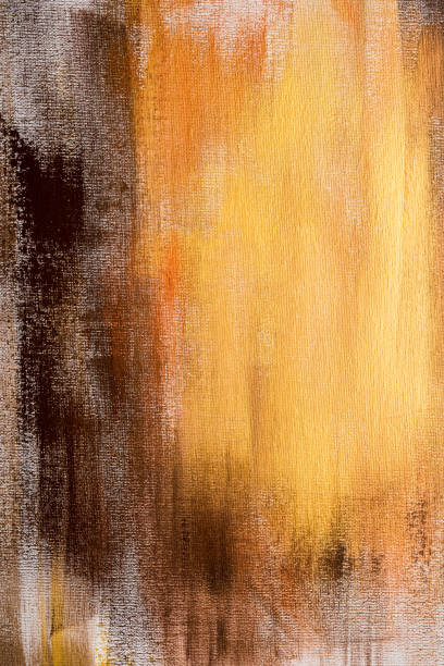 istock Abstract golden painted background, brush strokes 947309098