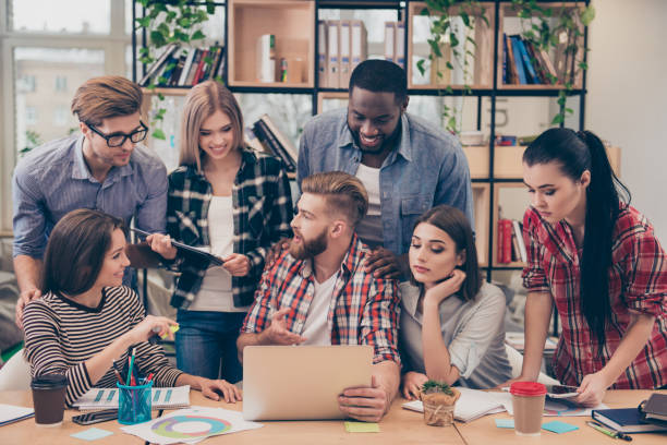 istock Start-up multinational business people team having meeting in office 947315026