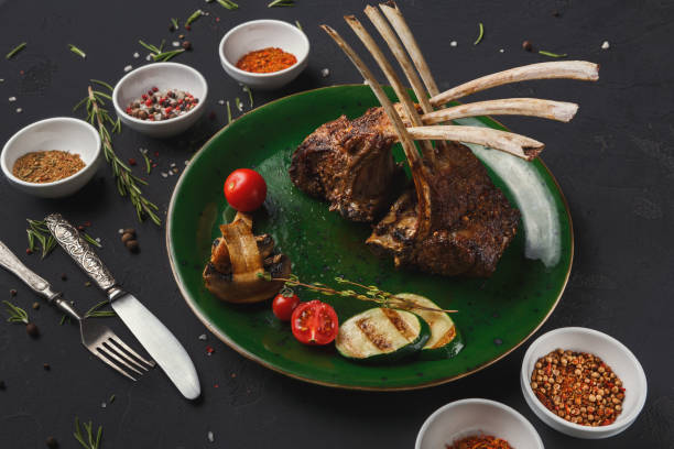 istock Rack of Lamb with grilled vegetables 947315524