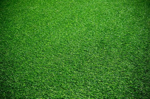 Artificial green grass textured background