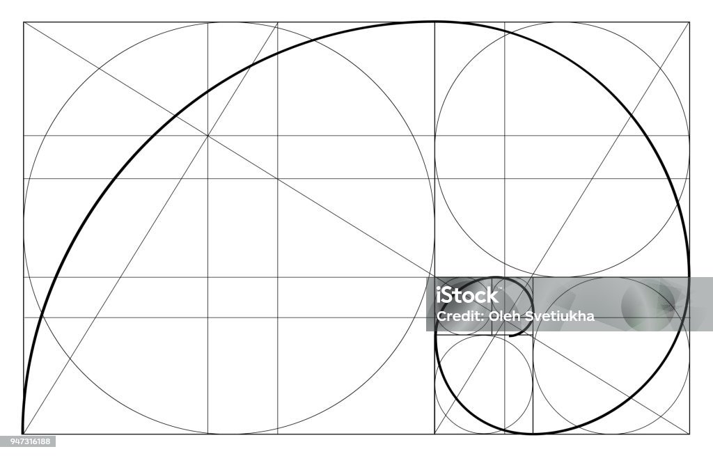 Minimalistic style design. Golden ratio. Geometric shapes. Circles in golden proportion. Futuristic design. Logo. Vector icon. Abstract vector background Minimalistic style design. Golden ratio. Geometric shapes. Circles in golden proportion. Futuristic design. Logo. Vector icon. Abstract vector background. Golden Ratio stock vector