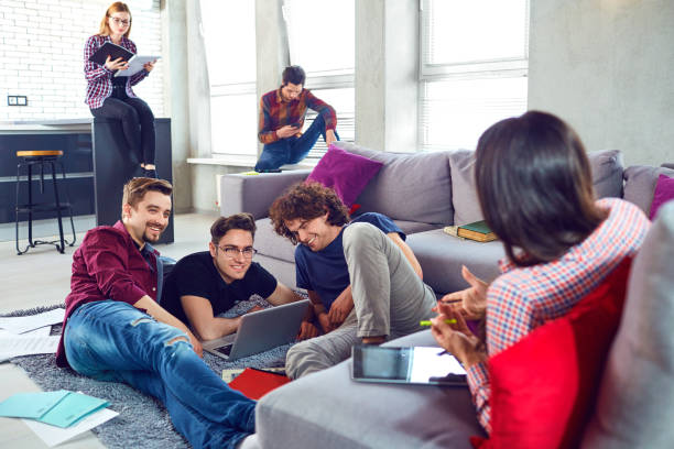 istock A group of young people students are discussed 947323348