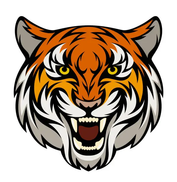 Vector illustration of Tiger head