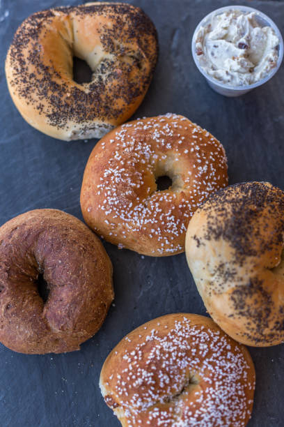 istock Ny style poppy seed and salt bagels 947327088