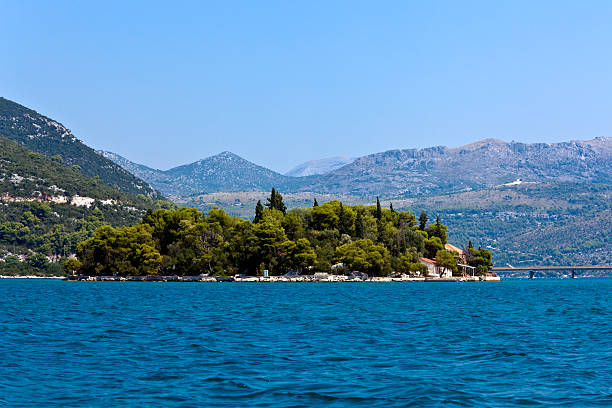 istock Small island near town Ston 94732916