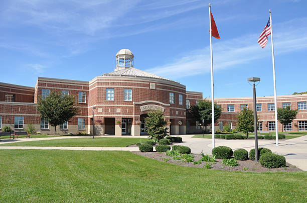 istock modern American high school exterior 94733189