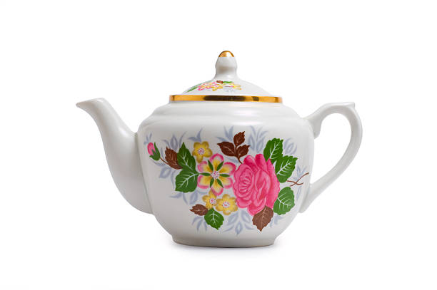 teapot isolated on white stock photo