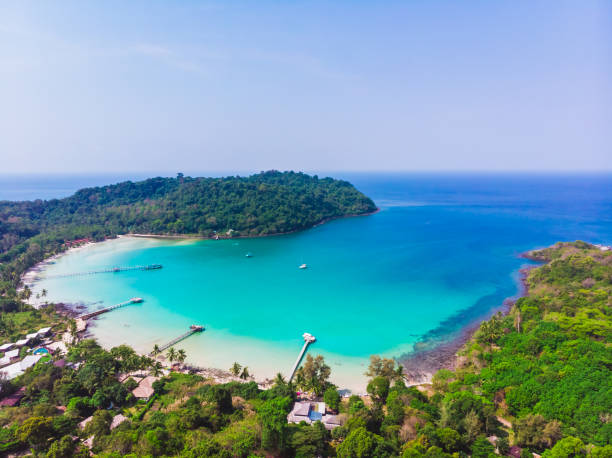 istock High Angle View Of Beach Against Blue Sky 947343830
