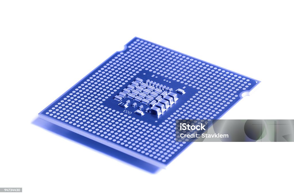 Макро из центрального процессора - Стоковые фото Компьютерная микросхема роялти-фри
