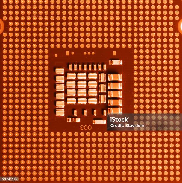 Macro Di Processore Cpu - Fotografie stock e altre immagini di Astratto - Astratto, Attrezzatura, Caratteri digitali