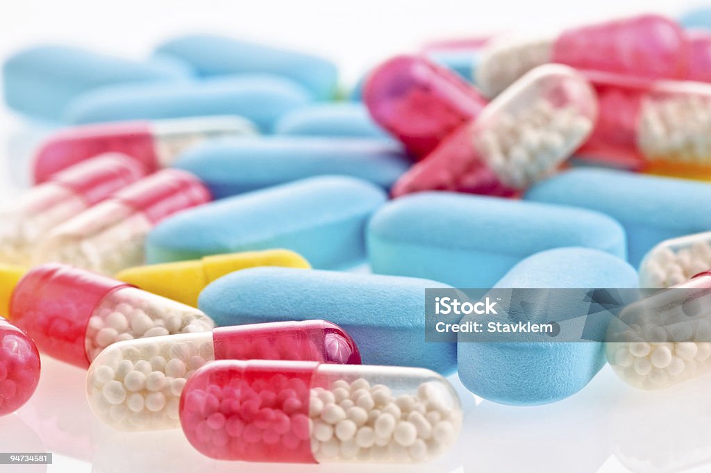 Abstrakte medizinische Pillen und Tabletten - Lizenzfrei Acetylsalicylsäure Stock-Foto