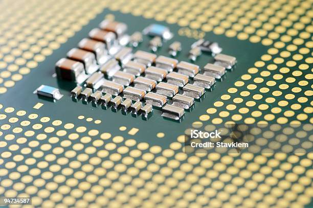 Makro An Cpu Prozessor Stockfoto und mehr Bilder von Abstrakt - Abstrakt, Ausrüstung und Geräte, Bildhintergrund