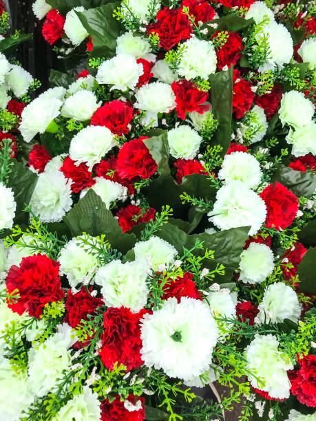 istock Background and texture of artificial flowers 947348358