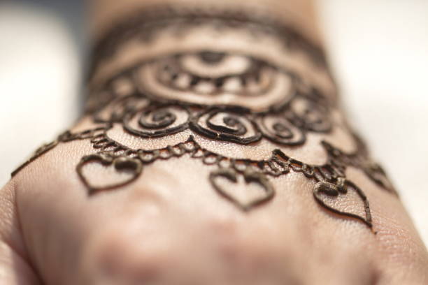 istock drawing of a mehendi on the hand 947348942