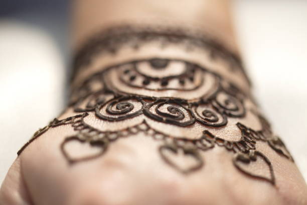 istock drawing of a mehendi on the hand 947349246