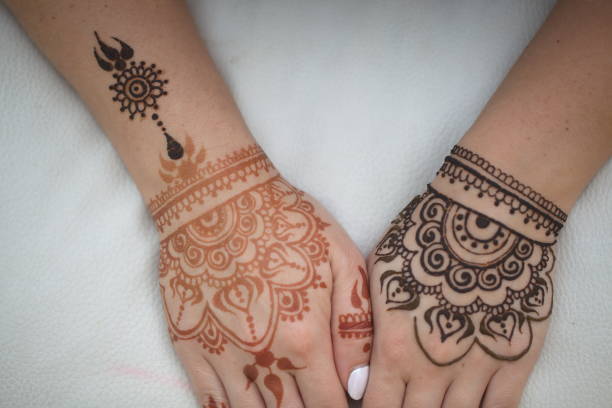 istock drawing of a mehendi on the hand 947349506