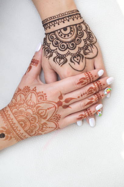 istock drawing of a mehendi on the hand 947349614