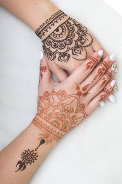 istock drawing of a mehendi on the hand 947349670