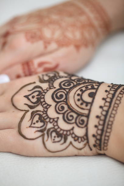 istock drawing of a mehendi on the hand 947349864