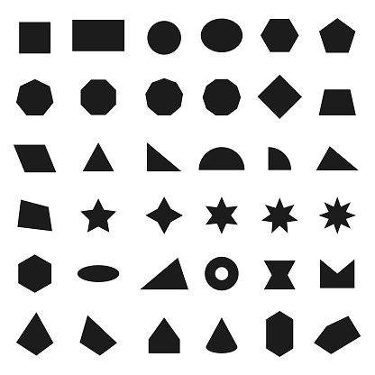 Geometric shapes icons , vector illustration