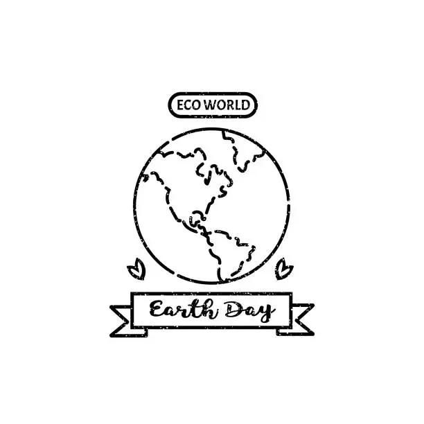 Vector illustration of Earth Day Vector. Planet Earth. Globe of the planet.