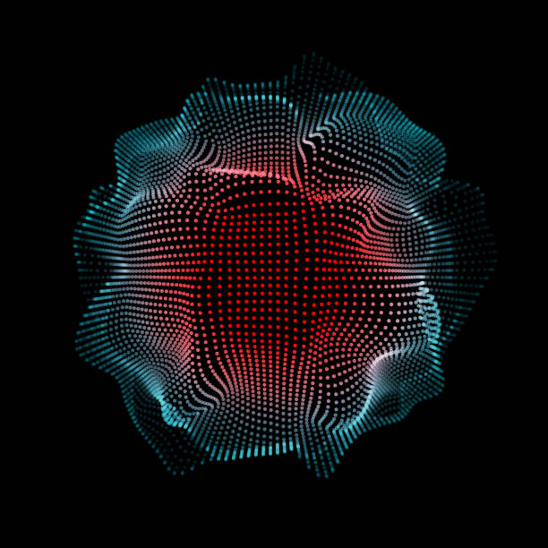 illustrazioni stock, clip art, cartoni animati e icone di tendenza di forma particelle spaziali astratte - fractal