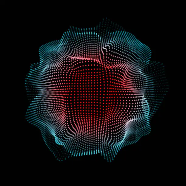 Vector illustration of Abstract Space Particles Shape