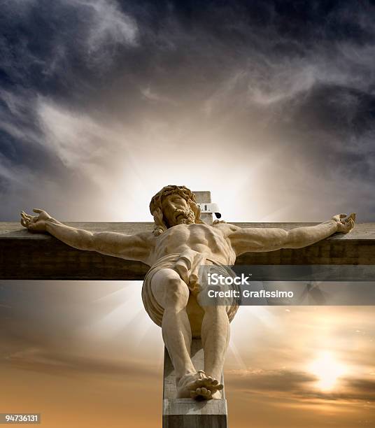 Jesus Hanging On The Cross Stock Photo - Download Image Now - Jesus Christ, Catholicism, Christianity