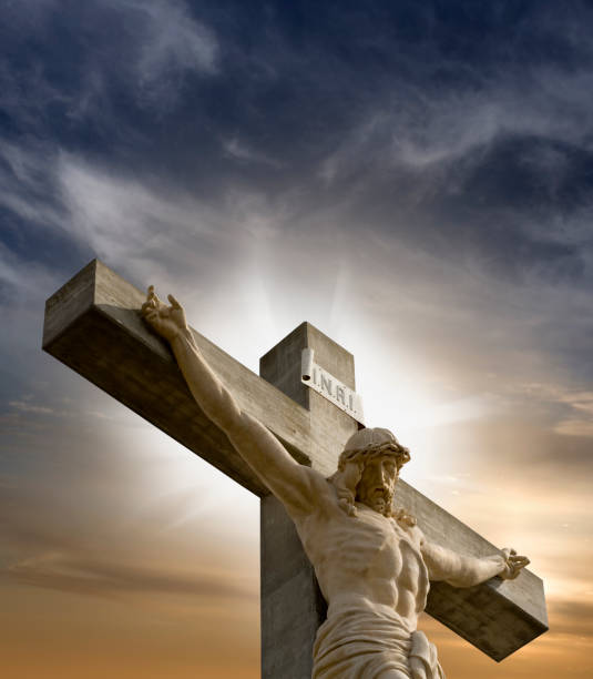 istock Jesus hanging on the cross 94736136