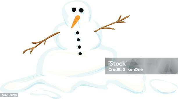 Boneco De Neve - Arte vetorial de stock e mais imagens de Boneco de neve - Boneco de neve, Derreter, Azul