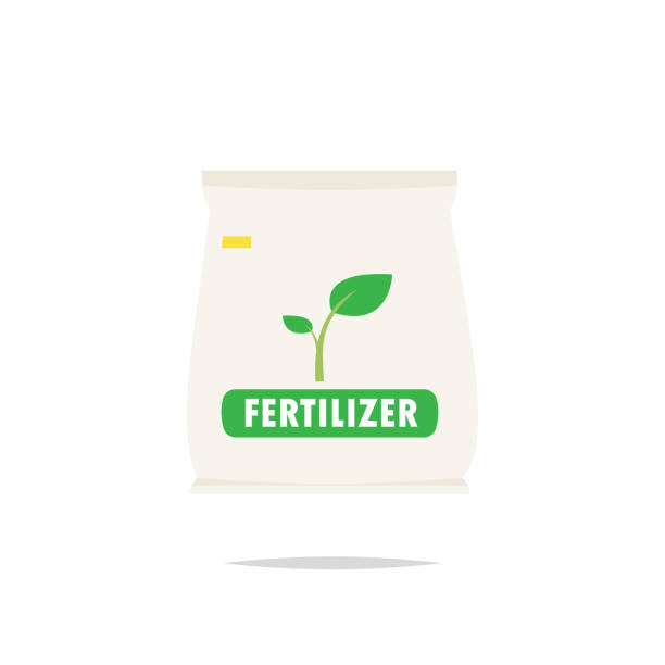 Fertilizer bag icon vector Vector element fertilizer illustrations stock illustrations