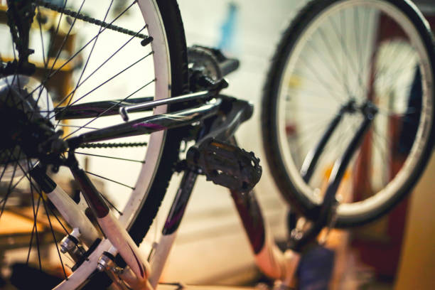 istock Bike for repair in the workshop 947381498
