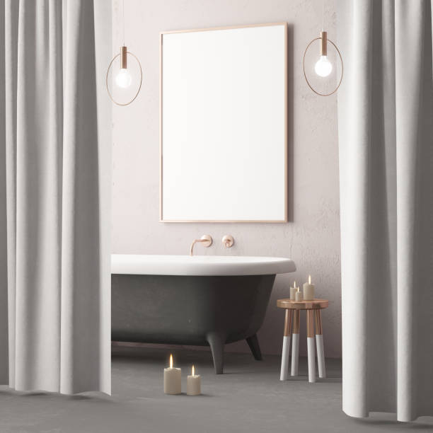 istock mock up bathroom in a modern style 3d 947388968