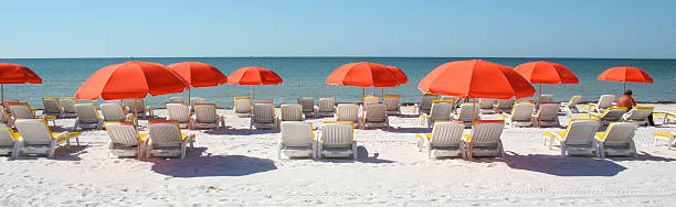 istock Beach Lounge chair Panorama view 94739268