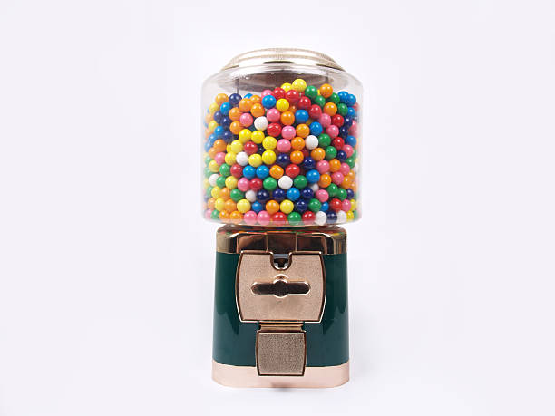 Gumball Machine gumball machine with multicolored candy gumball machine stock pictures, royalty-free photos & images