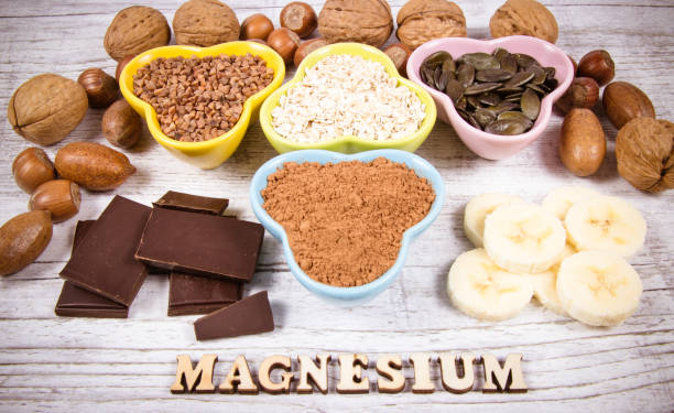 istock Products containing magnesium. Healthy food. 947407292