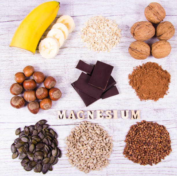 istock Products containing magnesium. Healthy food. 947407760