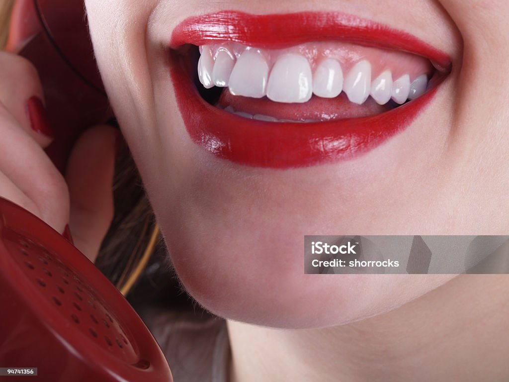 Felice conversazione - Foto stock royalty-free di Igiene dentale